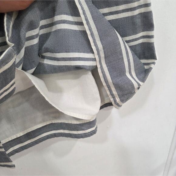 Madewell Palisade Button-Front Midi Skirt in  Stripe Size 2 - Picture 3 of 6